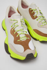 Twins Multicolor Leather and Nubuck Sneakers for Men.