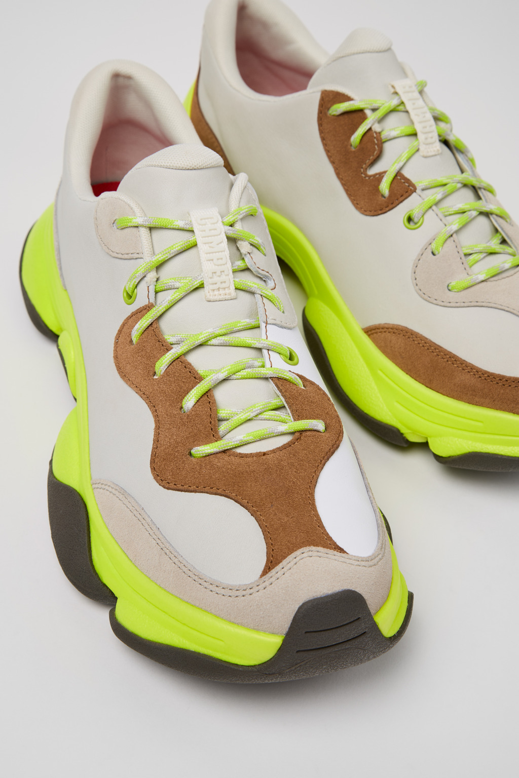 Twins Multicolor Leather and Nubuck Sneakers for Men.