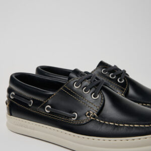 Runner Blue Nubuck Moccasin Shoes for Men.