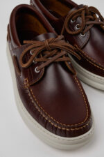 Runner Brown Leather Moccasins/Nautical Shoes for Men.