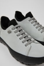 Peu Serra 360º Durable Gray Nubuck and Textile Sneakers for Men