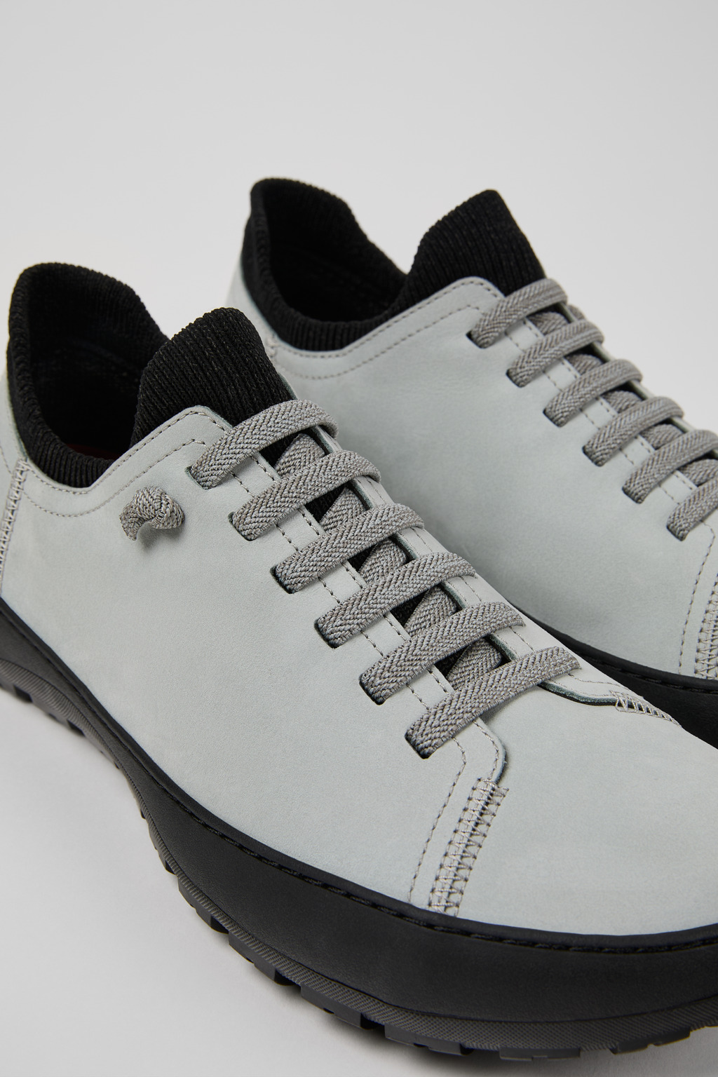 Peu Serra 360º Durable Gray Nubuck and Textile Sneakers for Men