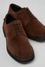 Pix Brown Suede Leather Shoes for Men.