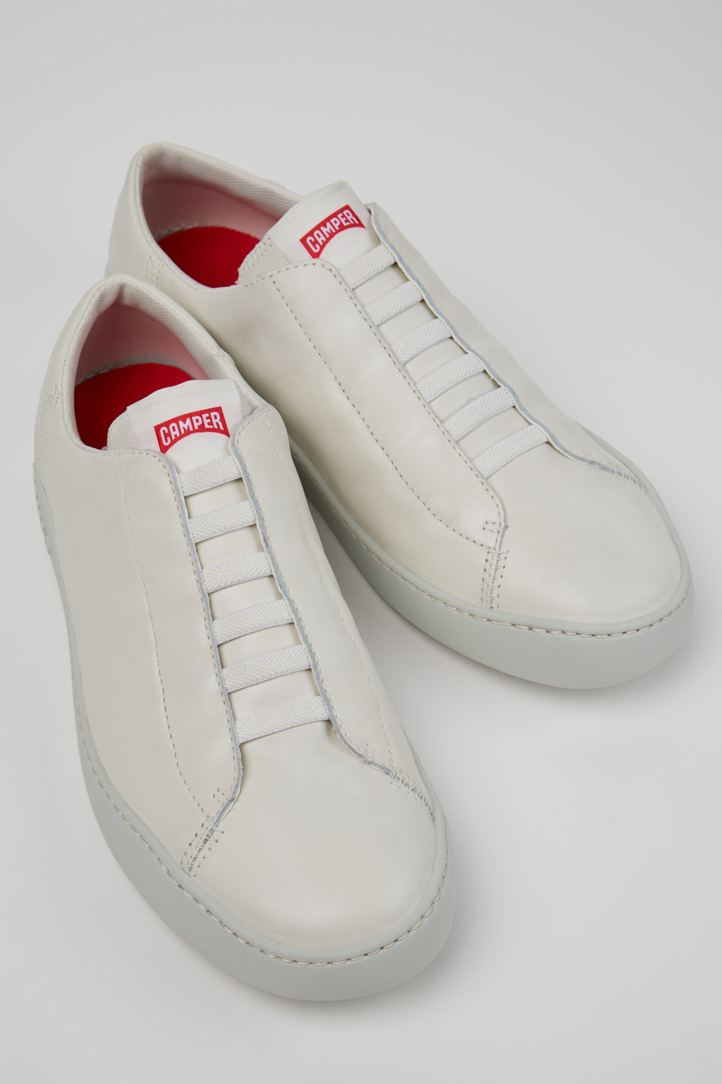 Peu Touring White Leather Sneakers Shoes for Men with EVA Outsoles.