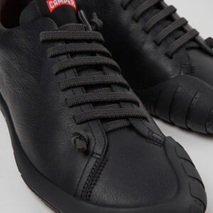 Peu Path+ Black Leather Shoes for Men.