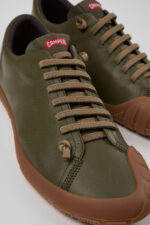 Peu Path+ Green Leather Shoes for Men.