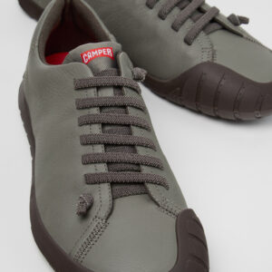 Peu Path+ Gray Leather Shoes for Men.