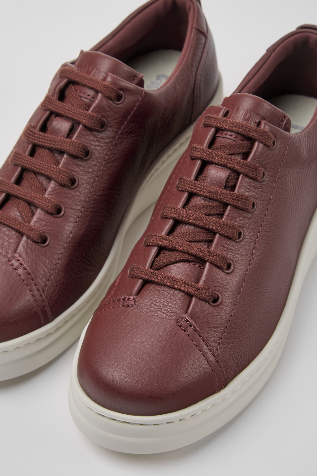 Runner Up Burgundy leather women's sneakers