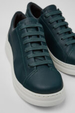 Runner Up Green Leather Sneaker for Women