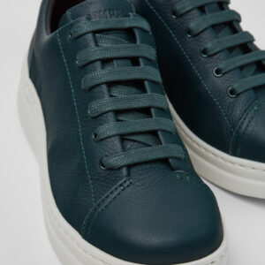 Runner Up Green Leather Sneaker for Women