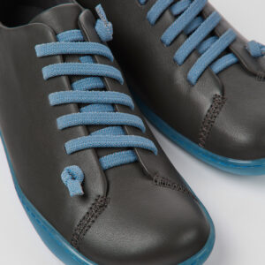 Peu Dark gray and blue leather shoes for women