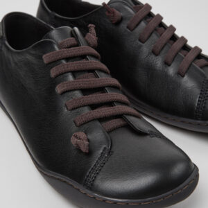 Peu Black Leather Shoes for Women.