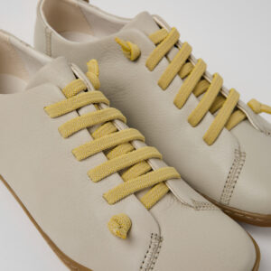 Peu Gray Leather Shoes for Women.