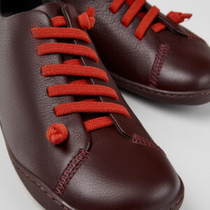 Peu Burgundy Leather Shoes for Women.
