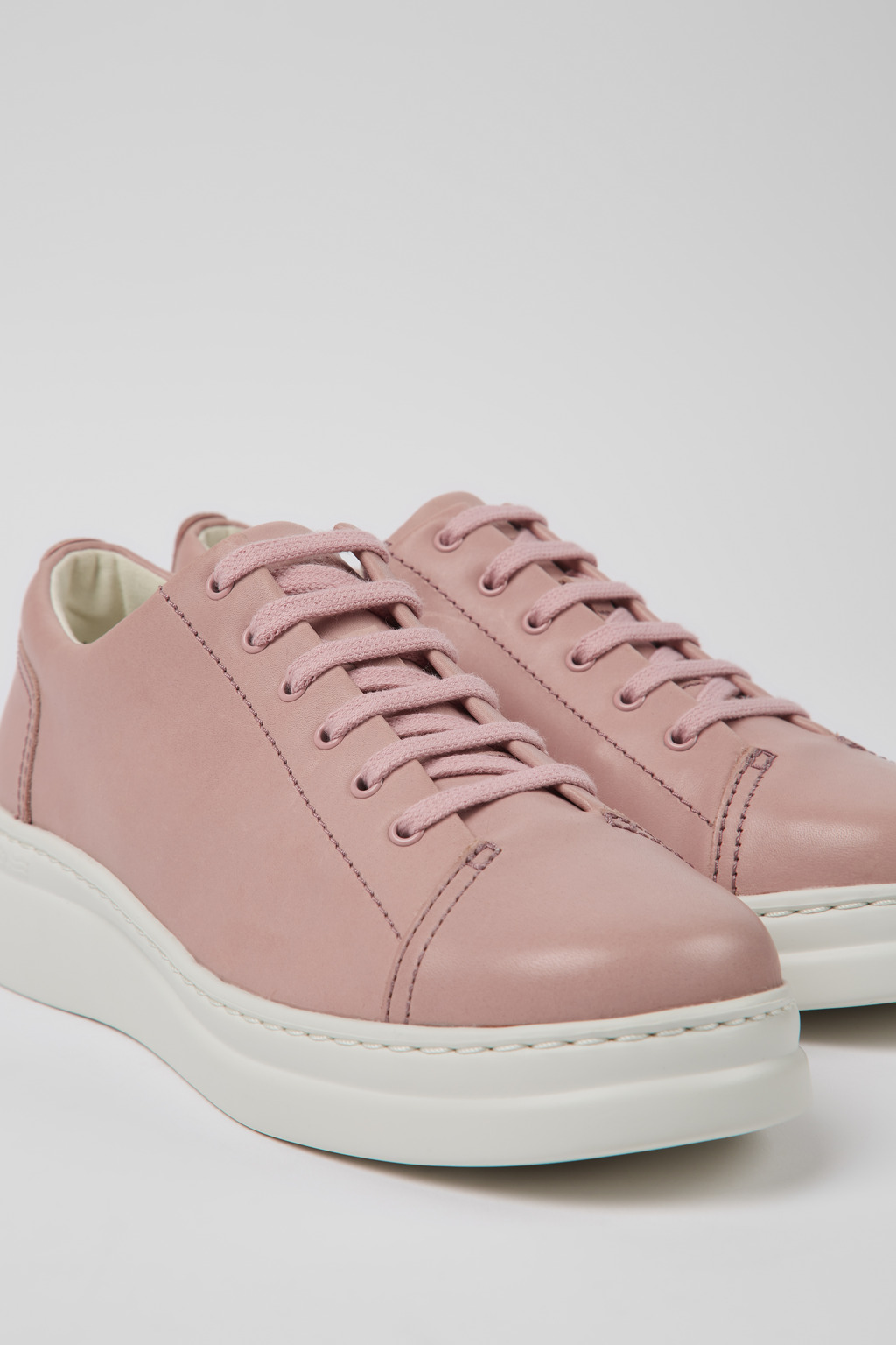 Runner Up Pink leather sneakers for women