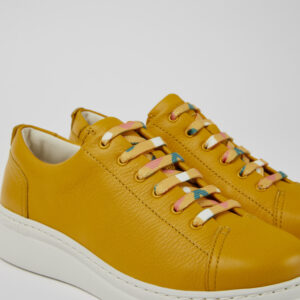 Runner Up Yellow leather sneakers for women