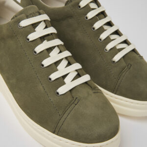 Runner Up Green nubuck sneakers for women