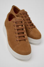 Runner Up Brown Nubuck Sneakers for Women.