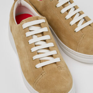 Runner Up Brown Suede Sneakers for Women.