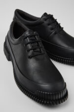 Pix Black Leather Shoes for Women.