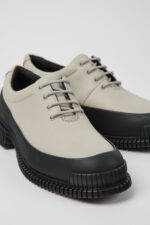 Pix Black and gray leather shoes for women