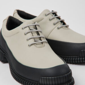 Pix Black and gray leather shoes for women