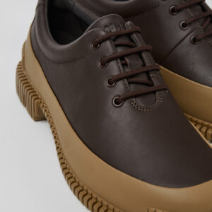 Pix Brown leather lace-up shoes for women