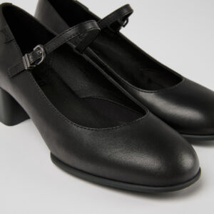 Katie Black Leather Shoes for Women.