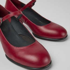 Katie Red Leather Shoes for Women.