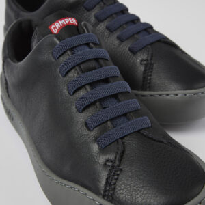 Peu Touring Black Leather Sneakers for Women.