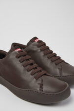 Peu Touring Burgundy leather sneakers for women