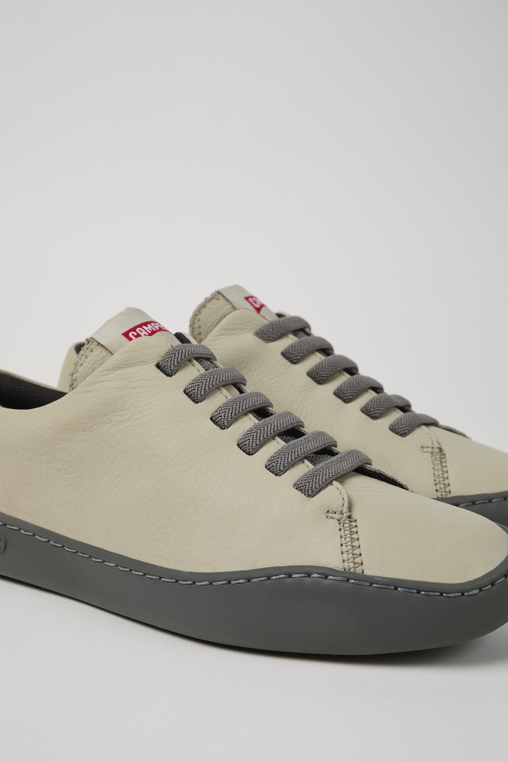 Peu Touring Gray leather sneakers for women