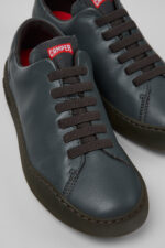Peu Touring Gray Leather Sneakers for Women.