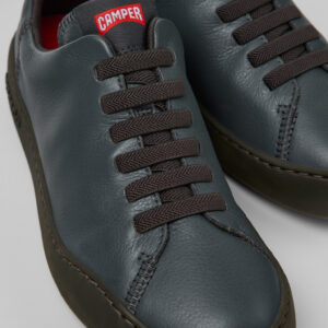 Peu Touring Gray Leather Sneakers for Women.
