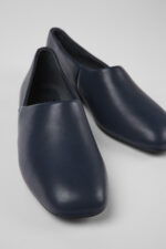 Casi Myra Blue leather ballerinas for women