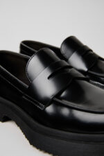 Walden Black Leather Moccasins for Women.