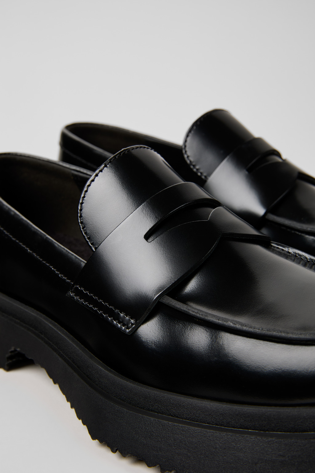 Walden Black Leather Moccasins for Women.