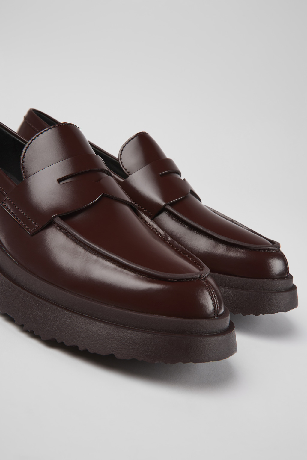 Walden Burgundy leather loafers for women