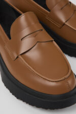 Walden Brown leather loafers for women