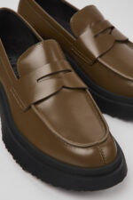 Walden Brown leather loafers for women