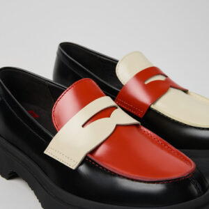 Twins Multicolor Leather Moccasin/Ballerina for Women.