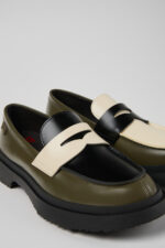 Twins Multicolor Leather Moccasins/Ballerinas for Women.