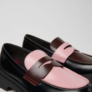 Twins Multicolor Leather Moccasins for Women.