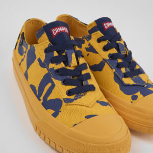 Camaleon Orange and blue recycled cotton sneakers for women