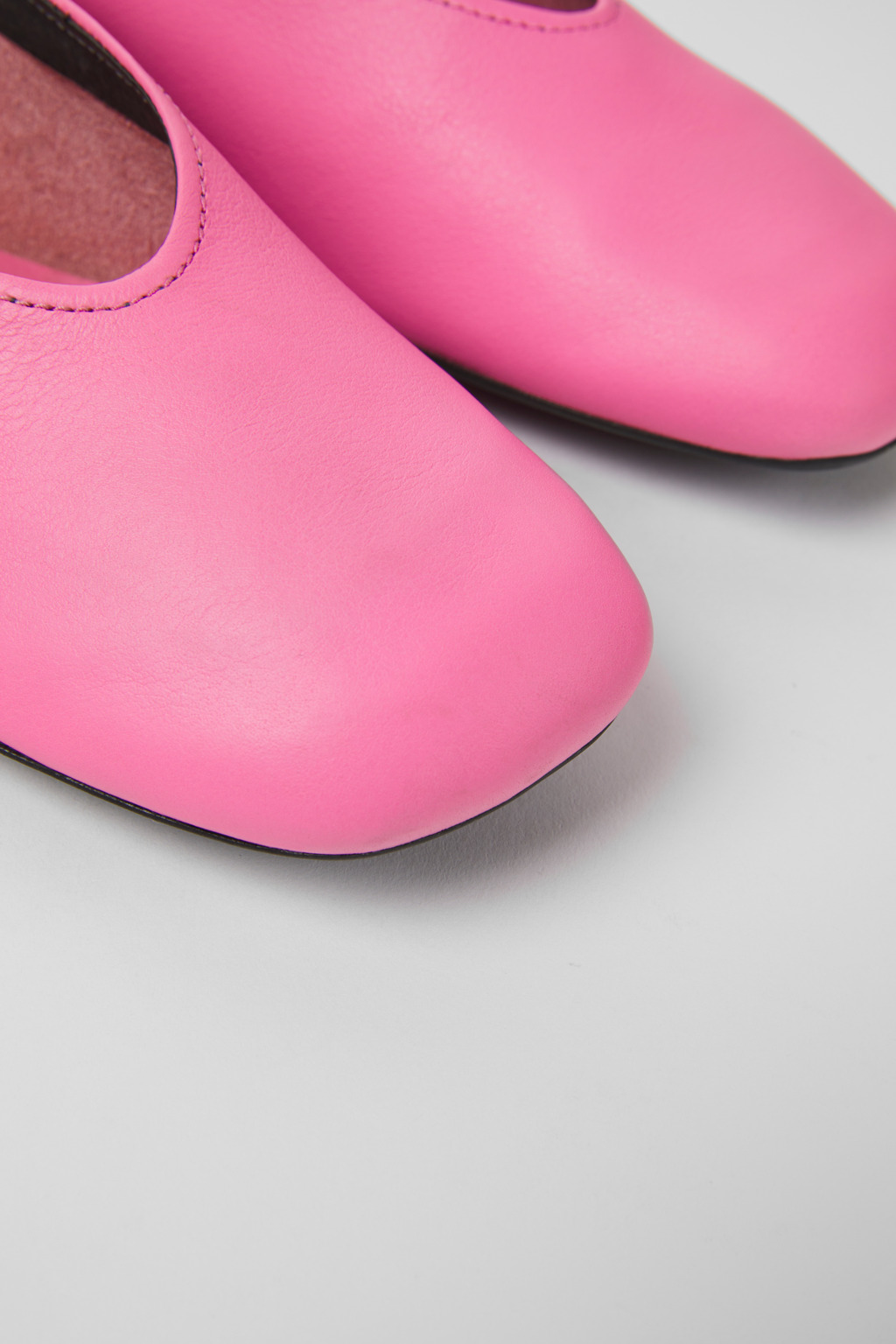 Casi Myra Pink leather ballerinas for women