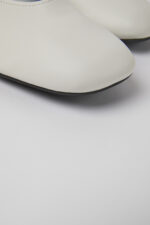Casi Myra White leather ballerinas for women