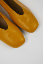 Casi Myra Orange Leather Ballerina for Women