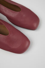Casi Myra Red Leather Ballerina for Women