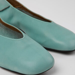 Casi Myra Green Leather Moccasin/Ballerina for Women.