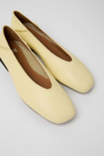 Casi Myra Yellow Leather Ballerinas for Women.